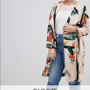 River Island Plus Tropical Duster
